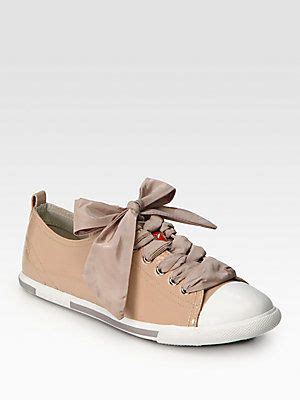 prada ribbon lace up sneakers